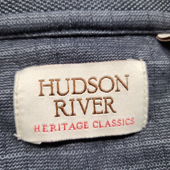 Hudson River Heritage Classics Mens Polo Shirt XL Short Sleeve Crosshatch Stitch - Picture 4 of 13